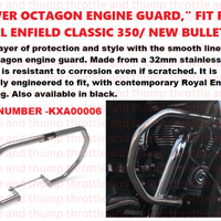 Silver Octagon Engine Guard fit for Royal Enfield Bullet 350