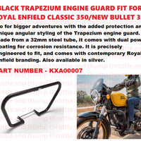 Black Trapezium Engine Guard fit for Royal Enfield Classic 350