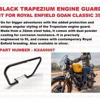 Black Trapezium Engine Guard fit for Royal Enfield Goan Classic 350