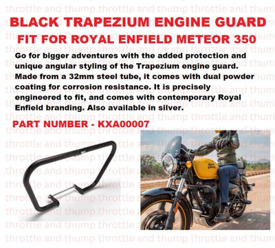 Black Trapezium Engine Guard fit for Royal Enfield Meteor 350