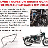 Silver Trapezium Engine Guard fit for Royal Enfield Bullet 350