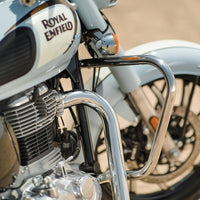 Silver Trapezium Engine Guard fit for Royal Enfield Meteor 350