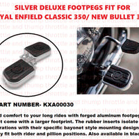 Silver Deluxe Footpegs fit for Royal Enfield Classic 350