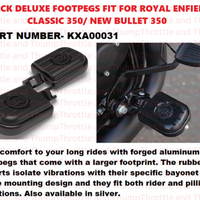 Black Deluxe Footpegs fit for Royal Enfield Bullet 350