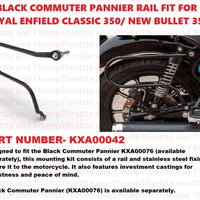 Black Commuter Pannier Rail fit for Royal Enfield Classic 350