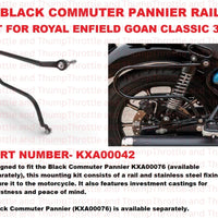 Black Commuter Pannier Rail fit for Royal Enfield Goan Classic 350