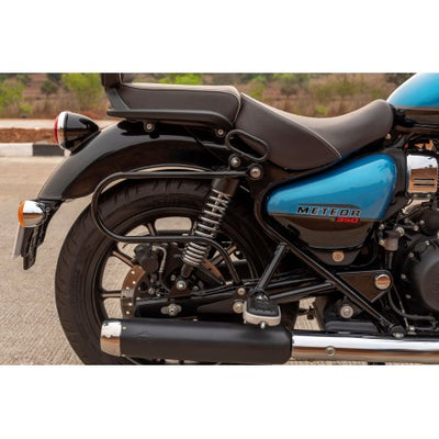 Black Commuter Pannier Rail fit for Royal Enfield Meteor 350