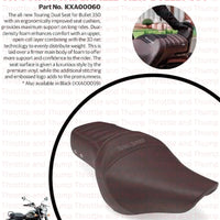 Brown Touring Dual Seat fit for Royal Enfield Bullet 350