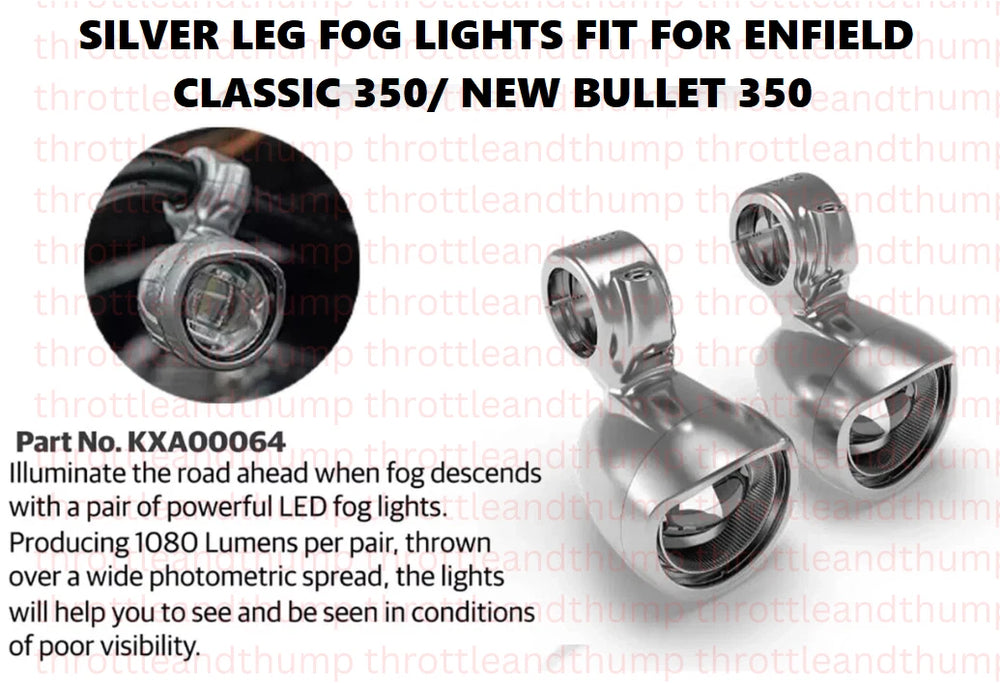 Silver Led Fog Lights fit for Royal Enfield Classic 350