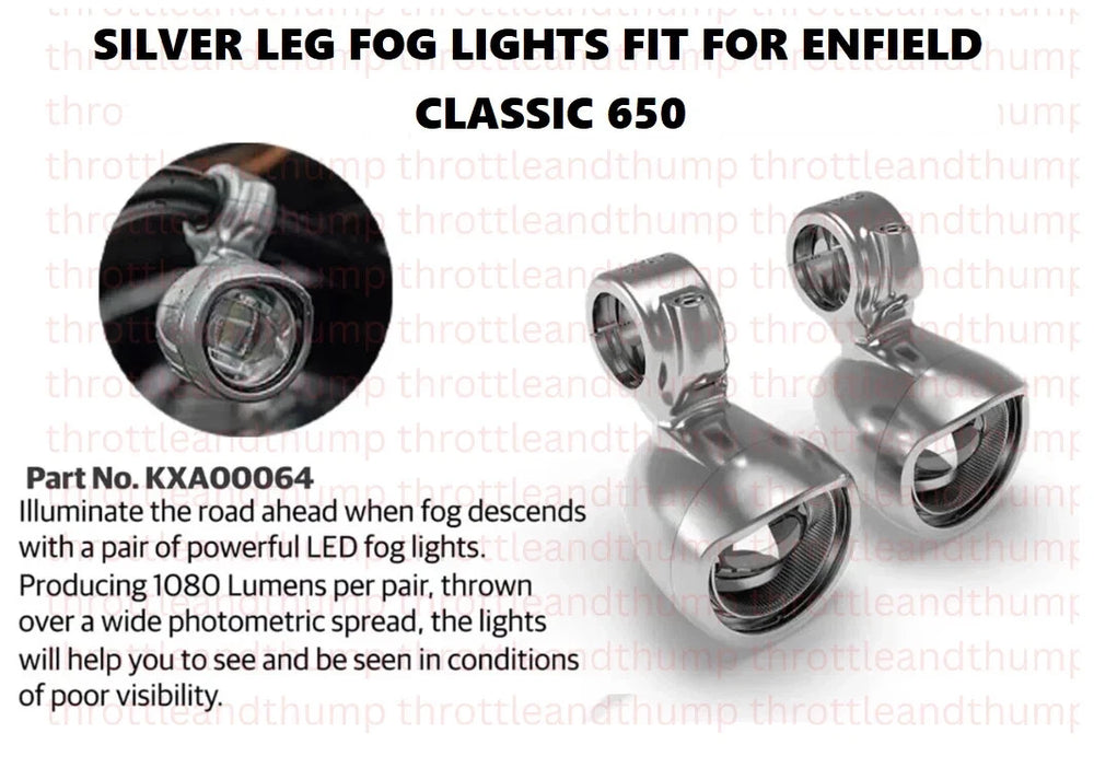 Silver Led Fog Lights fit for Royal Enfield Classic 650