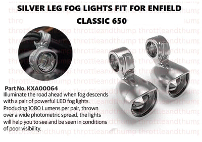 Silver Led Fog Lights fit for Royal Enfield Classic 650