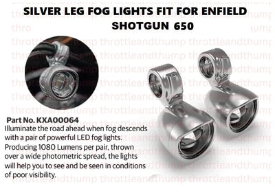 Silver Led Fog Lights fit for Royal Enfield Shotgun 650