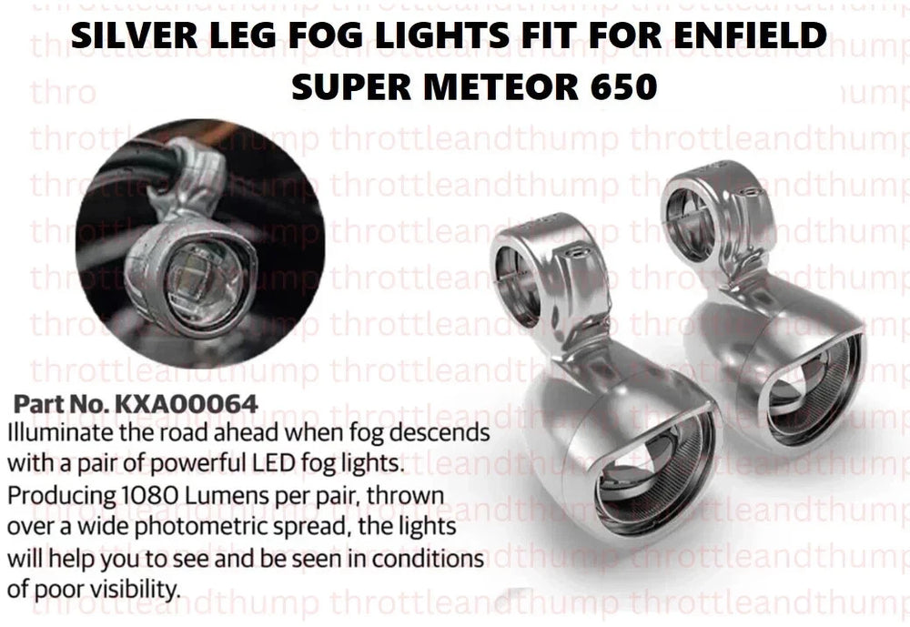 Silver Led Fog Lights fit for Royal Enfield Super Meteor 650