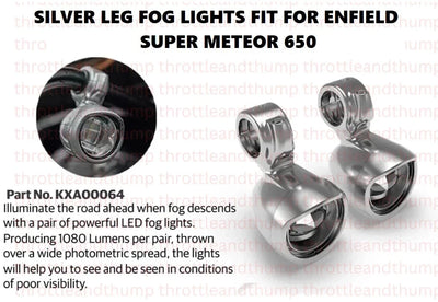 Silver Led Fog Lights fit for Royal Enfield Super Meteor 650