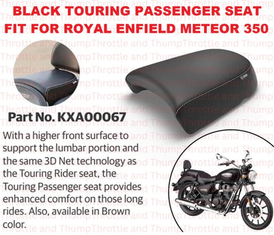 Black Touring Passenger Seat fit for Royal Enfield Meteor 350