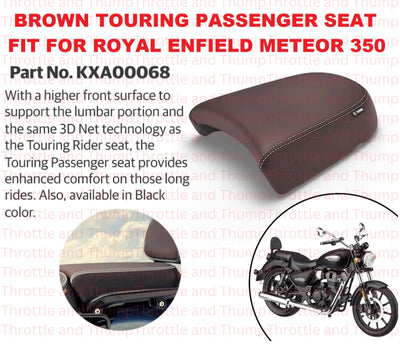 Brown Touring Passenger Seat fit for Royal Enfield Meteor 350