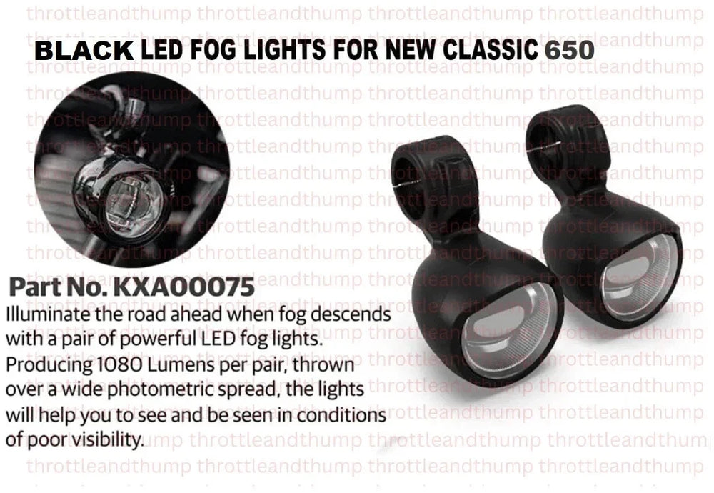 Black Led Fog Lights fit for Royal Enfield Classic 650