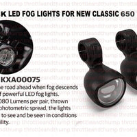 Black Led Fog Lights fit for Royal Enfield Classic 650