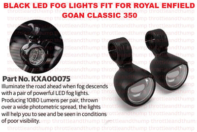 Black Led Fog Lights fit for Royal Enfield Goan Classic 350