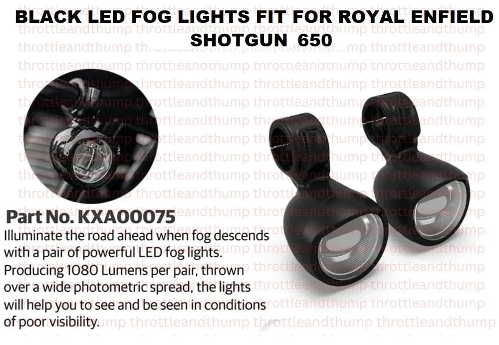 Black Led Fog Lights fit for Royal Enfield Shotgun 650