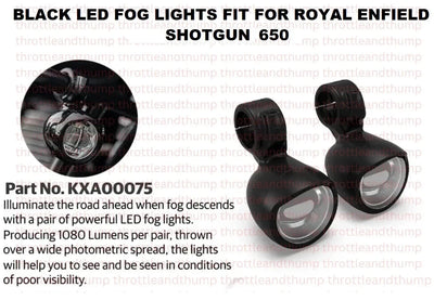 Black Led Fog Lights fit for Royal Enfield Shotgun 650