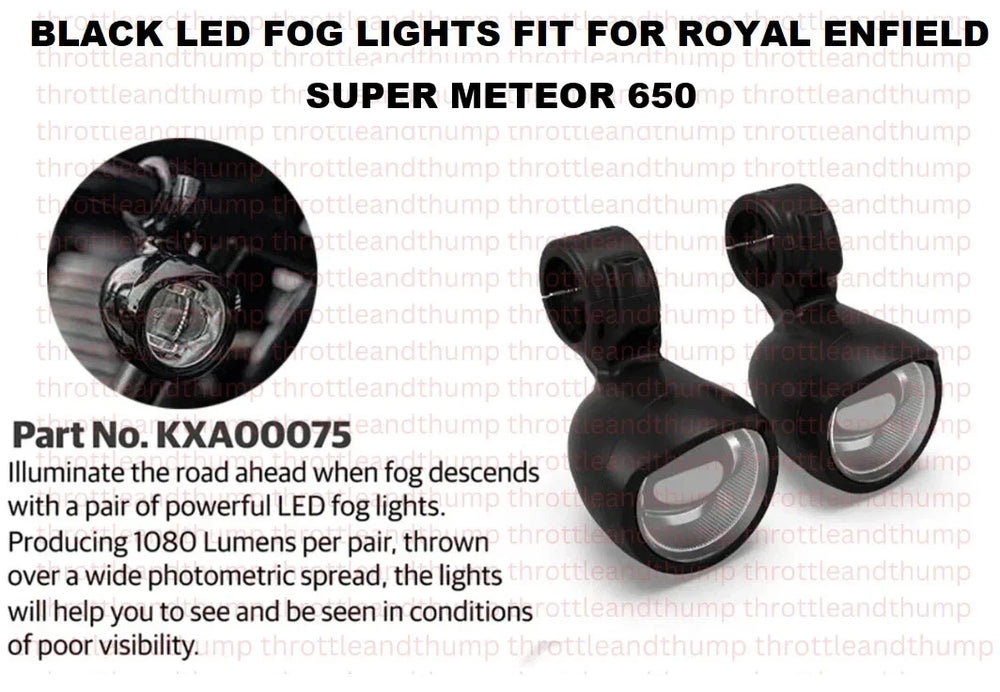 Black Led Fog Lights fit for Royal Enfield Super Meteor 650