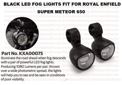 Black Led Fog Lights fit for Royal Enfield Super Meteor 650