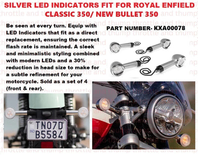 Silver LED Indicators fit for Royal Enfield Classic 350