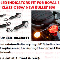 Black LED Indicators fit for Royal Enfield Classic 350