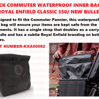 Black Commuter Waterproof Inner Bag fit for Royal Enfield Classic 350