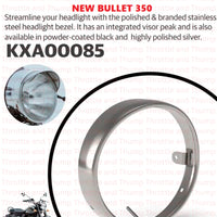 Silver Aero Visor fit for Royal Enfield Bullet 350