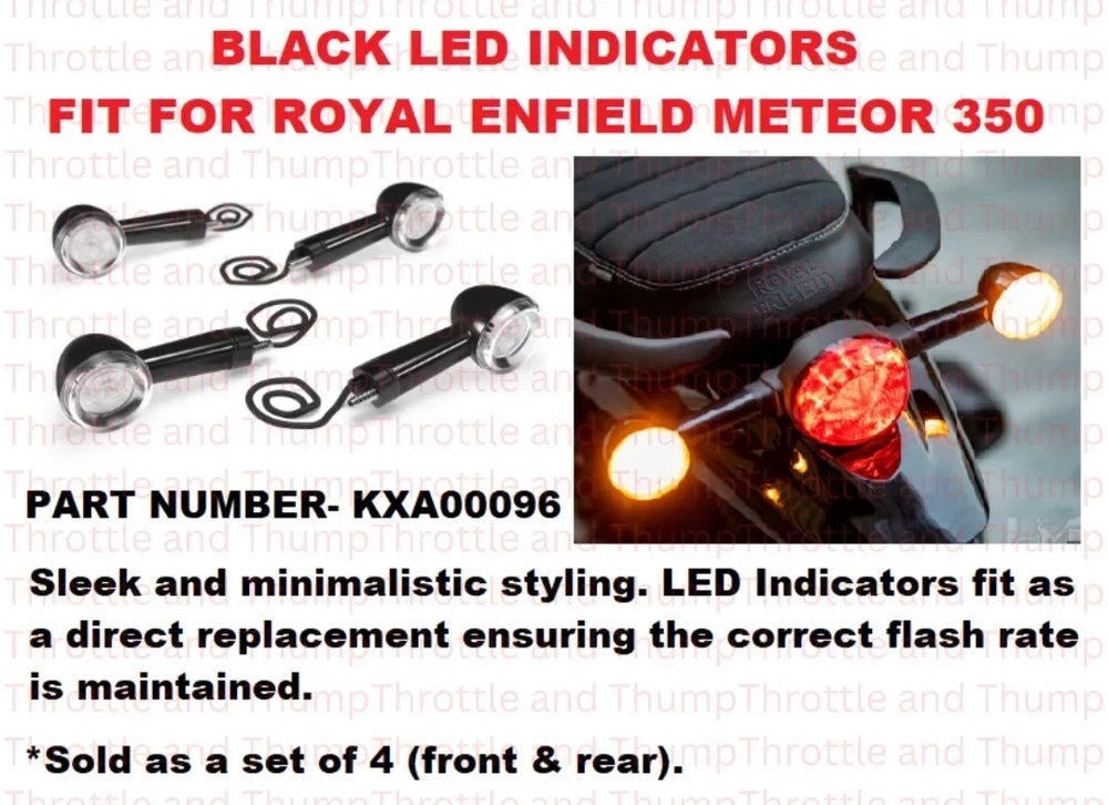 Black LED Indicators fit for Royal Enfield Meteor 350