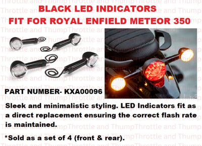 Black LED Indicators fit for Royal Enfield Meteor 350