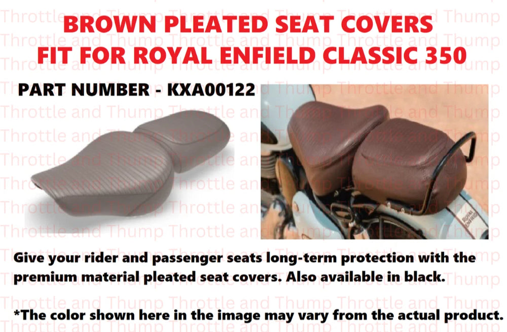 Brown Pleated Seat Covers fit for Royal Enfield Classic 350