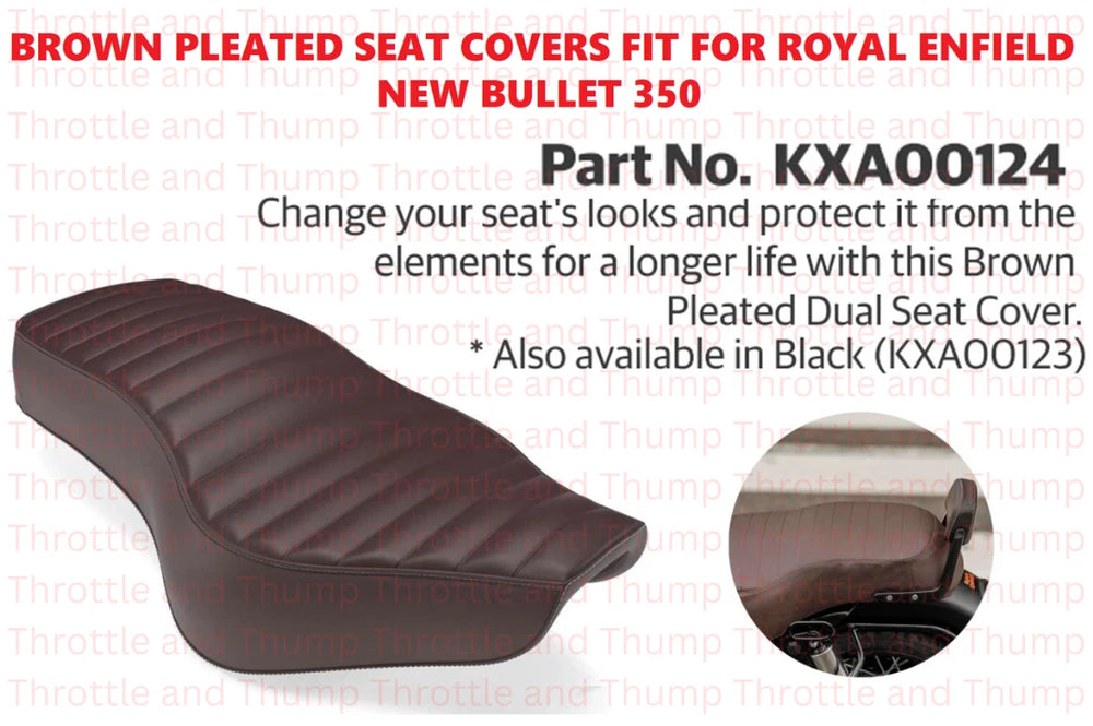 Brown Pleated Seat Covers fit for Royal Enfield Bullet 350