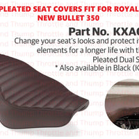 Brown Pleated Seat Covers fit for Royal Enfield Bullet 350