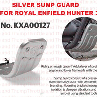 Silver Sump Guard fit for Royal Enfield Hunter 350