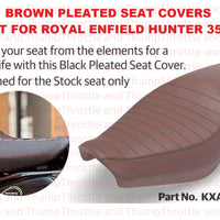 Brown Pleated Seat Covers fit for Royal Enfield Hunter 350