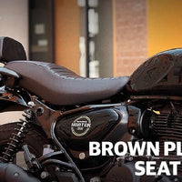 Brown Pleated Seat Covers fit for Royal Enfield Hunter 350