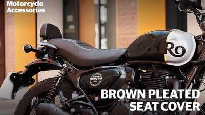 Brown Pleated Seat Covers fit for Royal Enfield Hunter 350