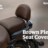 Brown Pleated Seat Cover fit for Royal Enfield Meteor 350