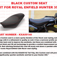 Black Custom Seat fit for Royal Enfield Hunter 350