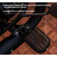 Brown And Black Deluxe Footpegs fit for Royal Enfield Classic 350