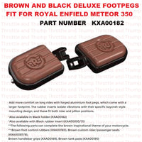 Brown And Black Deluxe Footpegs fit for Royal Enfield Meteor 350