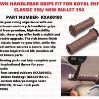 Brown Handlebar Grips fit for Royal Enfield Bullet 350