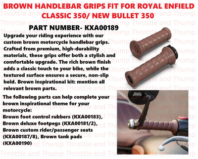 Brown Handlebar Grips fit for Royal Enfield Bullet 350