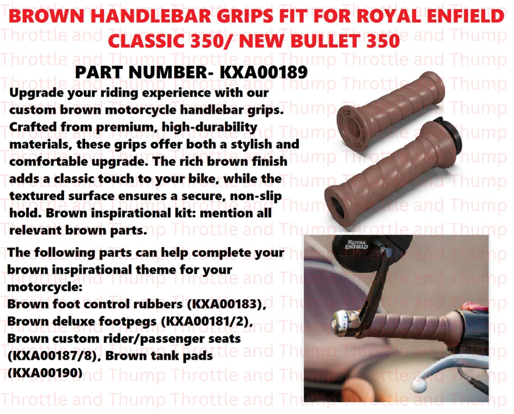 Brown Handlebar Grips fit for Royal Enfield Classic 350
