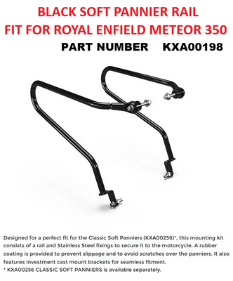 Black Soft Pannier Rails fit for Royal Enfield Meteor 350