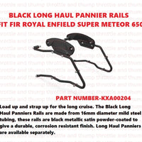 Black Long Haul Pannier Rails fit for Royal Enfield Super Meteor 650