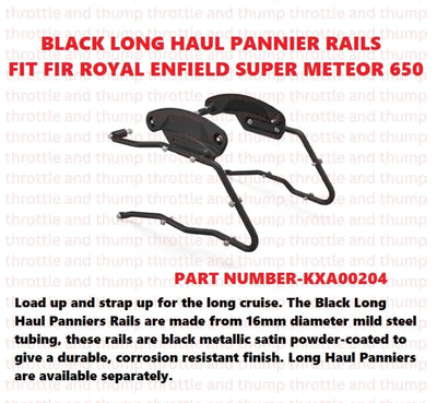 Black Long Haul Pannier Rails fit for Royal Enfield Super Meteor 650